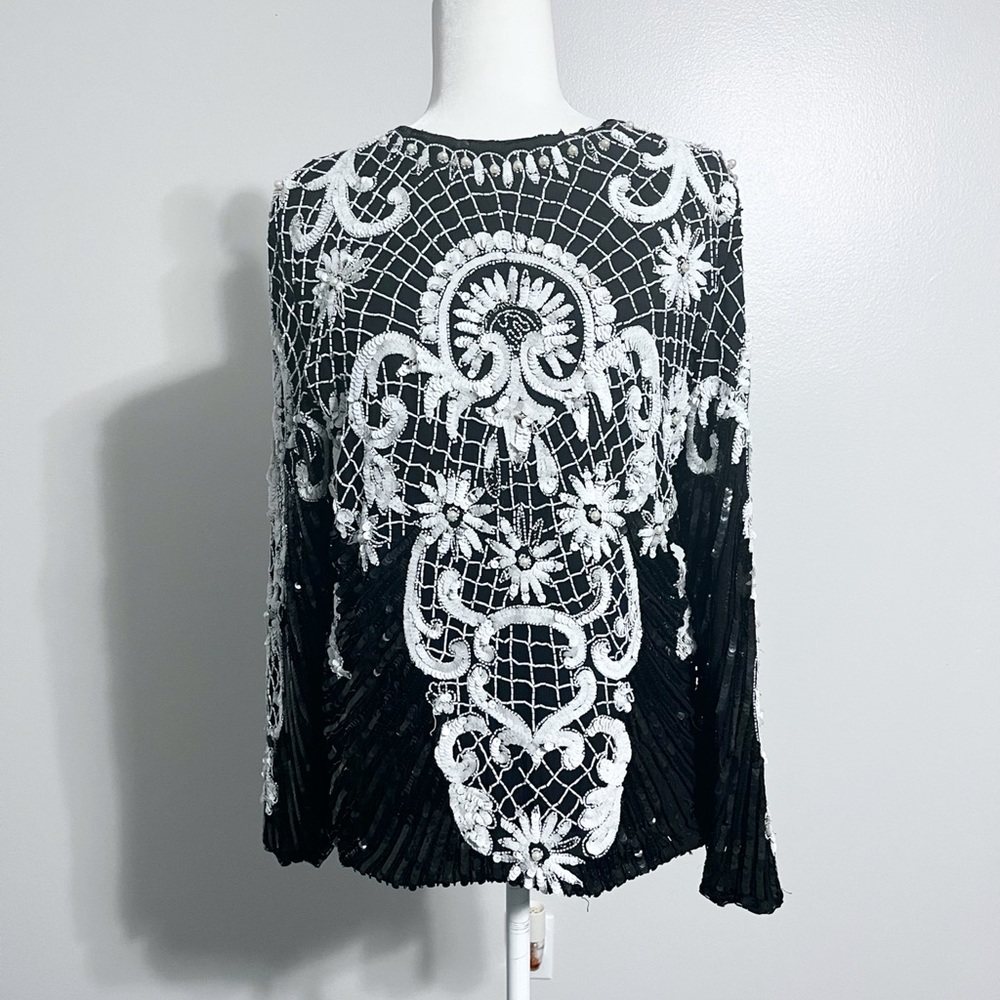 Vintage Lord & Taylor Beaded Retro Top